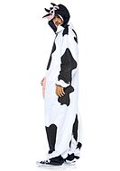 Cow, costume kigurumi jumpsuit, hood, front zipper